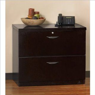 Mayline Mira Unfinished Top Lateral 2 Drawer File in Espresso   Lateral File Cabinets