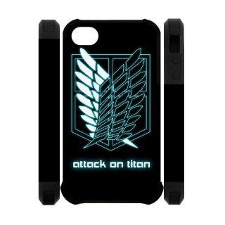 Anime Comic Cartoon Attack On Titan Iphone 4S/4 Case Cover Dual Protective Polymer Cases Best protective Books