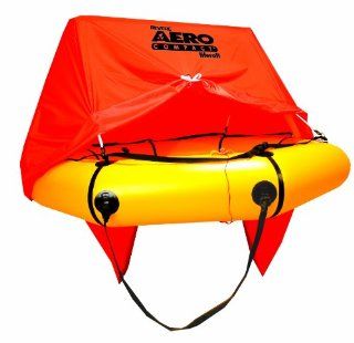 Revere 4 Person Aero Compact Liferaft with Canopy and Deluxe Kit  Life Rafts  Sports & Outdoors