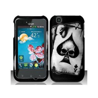 LG myTouch LU9400 / Maxx E739 (T Mobile) Spade Skull Design Hard Case Snap On Protector Cover + Free Magic Soil Crystal Gift Cell Phones & Accessories