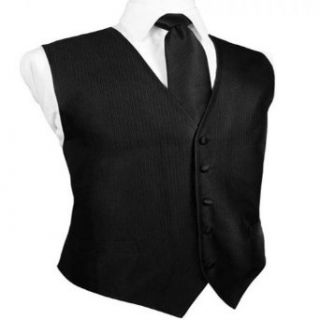 Black Silk Faille Tuxedo Vest and Necktie Size 4Xlarge at  Mens Clothing store