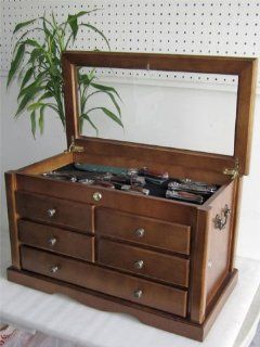 Collector's Choice Knife Display Case Cabinet, storage cabinet, Solid Wood, Gallery Quality Kitchen & Dining