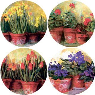 Potted Spring Florals Absorbent Coasters Coasterstone Floral Kitchen & Dining