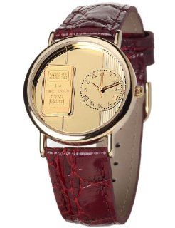 Yves Camani Men's Quartz Watch HARMONIE GOLD Goldbarren G 31095GS G G 31095GS G with Leather Strap Watches