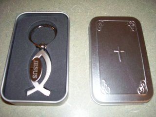 Key Chain Jesus Fish w/ Gift Tin  Key Tags And Chains 