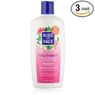 Kiss My Face Miss Treated Shampoo for Damaged Hair, 11 Ounce Bottles (Pack of 3)  Beauty