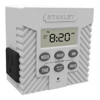 Stanley 31200 TimerMax Weekly Grounded 1 Outlet Weekly Digital Timer   Wall Timer Switches  