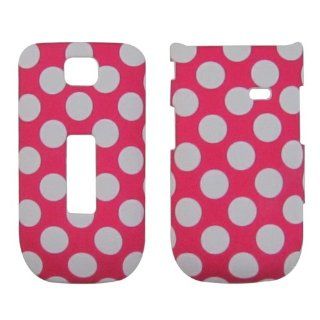 Pink White Dot Faceplate Hard Case Protector for Alcatel One Touch 768 ( Metro PCS , T mobile ) Cell Phones & Accessories