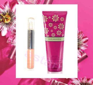 Mary Kay Exotic Passionfruit Gift Set ~ Full Size Exotic Passion Fruit Body Lotion with Dual End Starlett Kiss Lipgloss Exotic Passionfruit Eau De Toilette ~ White Handled Toiletry Bag ~ Pink Tissue & Sampler Card Included  Fragrance Sets  Beauty