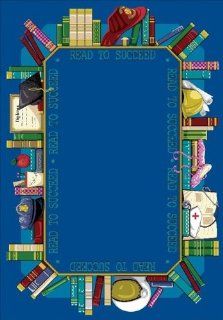 Educational Read to Succeed Kids Rug Rug Size Oval 10'9" x 13'2"   Area Rugs
