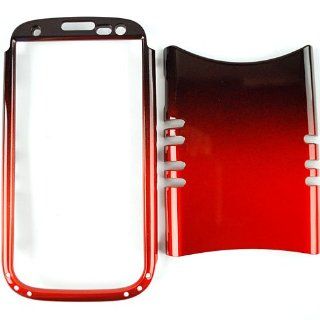 Cell Armor I747 RSNAP A005 AG Rocker Series Snap On Case for Samsung Galaxy S3   Retail Packaging   Two Tones Black and Red Cell Phones & Accessories
