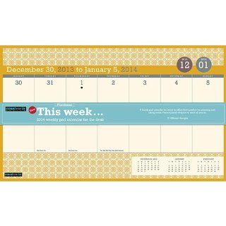 Floraleese Weekly 2014 Desk Pad  Office Desk Pad Calendars 