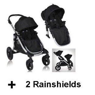 Baby Jogger 2012 City Select Stroller WITH Second Seat and 2 Rainshields  Onyx  Jogging Strollers  Baby
