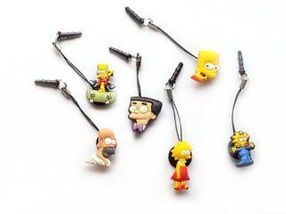 Dust Plug Phone Charm Set # 1 of Simpsons 6 pcs for cell phone iPhone iPad mobile device tablet Electronics