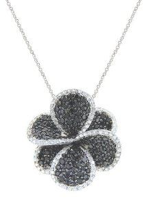 Effy Jewlery Jardin Bloom Black and White Diamond Pendant, 1.98 TCW Jewelry