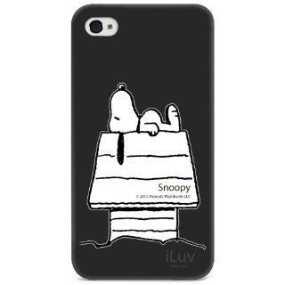 iLuv iCP751SBLK Peanuts Character Case for iPhone 4/4S (Snoopy)   1 Pack   Retail Packaging   Black Cell Phones & Accessories