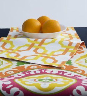 Orange Table Runner 96 inch long, Orange Tablecloth, Orange Flair, Modern Reversible Table Runner   Thefabricaffair