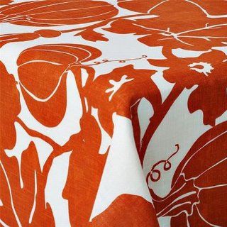 Croft & Barrow Pumpkin Vines Tablecloth Fabric Harvest Orange Table Cloth 70 Rnd   Autumn Table Cloth