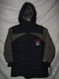 New York Rangers NHL Youth Quilted Parka   Hooded Jacket Clothing