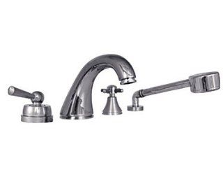 Watermark 32 8.5 SA1 SN Sarah Satin Nickel Single Lever Tub Set With Diverter And Hand Held Shower   Hand Held Showerheads  