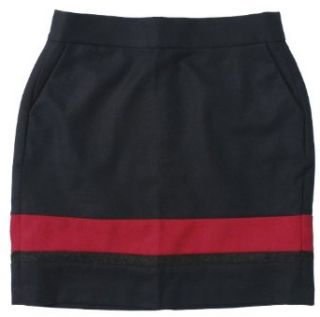 Nautica Women's Wool Blend Striped Colorblock Mini Skirt (Double Navy Blue) (2)