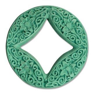 Cousin Jewelry Basics 1 Piece Resin Donut Accent, Teal