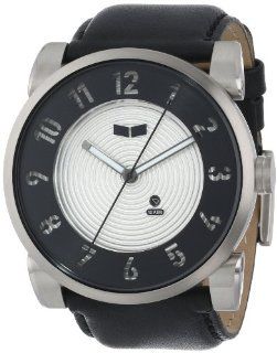 Vestal Men's DOP009 Doppler Black Leather Strap Watch Watches