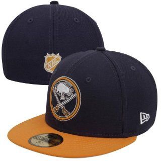 Buffalo Sabres hats  New Era Buffalo Sabres Two Tone 59FIFTY Fitted Hat   Navy Blue/Gold  Sports Fan Baseball Caps  Sports & Outdoors