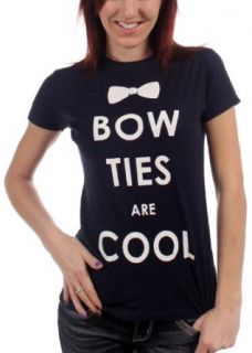 Dr. Who   Womens Bow Ties Are Cool T Shirt in Navy Clothing
