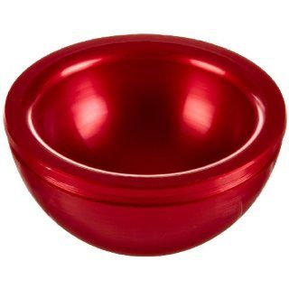 Chemglass CG 1992 14 Red Anodized Aluminum Round Bottom Flask Insert, 25mL Capacity, For use with OPT100 RBF Optitherm Reaction Block Science Lab Flasks