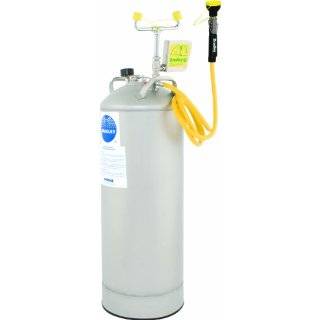 Bradley S19 788 15 Gallon Safety Portable Pressurized Eye/Face Wash Unit with Drench Hose, 0.4 GPM Water Flow, 12 1/4" Width x 34" Height Science Lab Eye Wash Units
