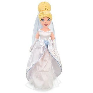 Disney Princess Exclusive 21 Inch Deluxe Plush Figure Cinderella White Wedding Dress 