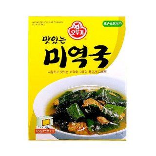 [KFM] Korean Food Instant Brown seaweed Soup 18g (9g x 2) 맛있는 미역국  Packaged Asian Dishes  Grocery & Gourmet Food