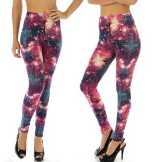 Fashion Chic pant Print leggings galaxy purple L/XL PCS766