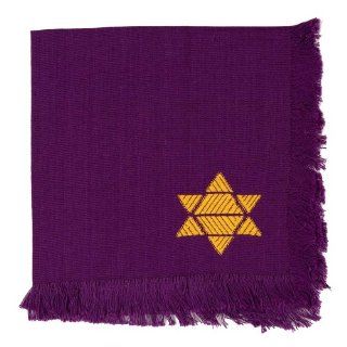 ArtisanStreet's Purple Napkins with Gold Star of David, Set of 4   Cloth Napkins