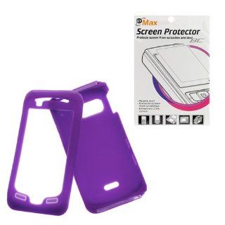 GTMax Purple Silicone Soft Cover Case + LCD Screen Protector for Sprint Samsung Moment M900 Cell Phones & Accessories