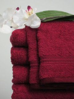 LUXURY 100% Egyptian Cotton 6pc Towel Set, BURGUNDY Towels  