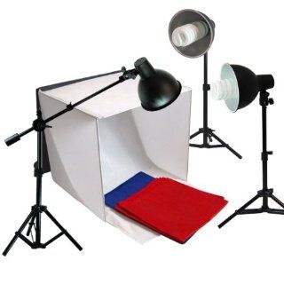LimoStudio Table Top Studio Photography Softbox Tent With Table Top Photography Tent Lighting Light Kit in a Box with Portable Overhead Hair Boom Light Stand Kit, AGG351  Photographic Lighting Soft Boxes  Camera & Photo