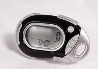 Pedusa PE 771 Tri Axis Multi Function Pocket Pedometer (Black with Holster/Belt Clip) Health & Personal Care
