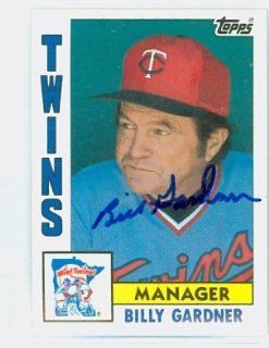 Billy Gardner AUTO 1984 Topps #771 Twins Sports Collectibles