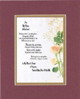 Touching and Heartfelt Poem for Extended Family Members   For My Niece with Love Poem on 11 x 14 inches Double Beveled Matting (Burgundy)   Prints