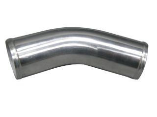 2.5 Inch OD 45 Degree Aluminum Pipe 10 Inch Length Automotive