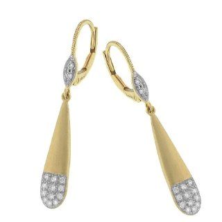Meira T Pave Diamond Drop Dangle Earrings Jewelry