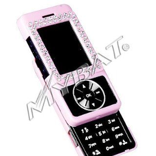 Verizon LG VX 8500 VX8500 Chocolate CZ Diamond Solid Pink Crystal Case Cover Cell Phones & Accessories