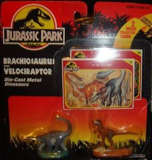 Jurassic Park Brachiosaurus and Velocirator Die cast Metal Dinosaurs Limited Edition Mini Toys & Games