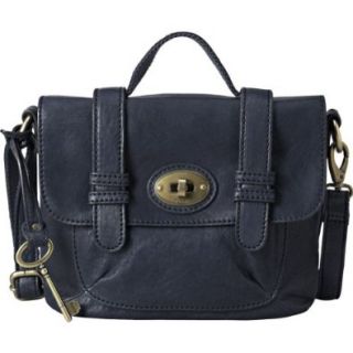 Fossil Carson Top Handle Crossbody (Navy) Shoes