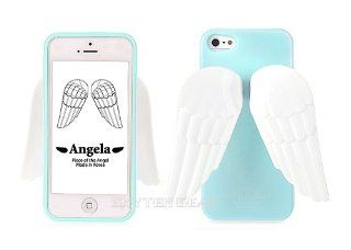 Angela Apple iphone 5 Angel Wings Premium Case   Blue Cell Phones & Accessories