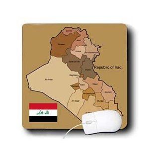 mp_99121_1 777images Flags and Maps   Middle East   Political map of Iraq with each province identified by name and Iraqi flag   Mouse Pads 