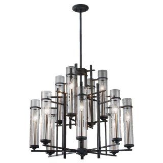 Murray Feiss F2629/8+4AF/BS 12 Light Ethan MultiTier Chandelier    