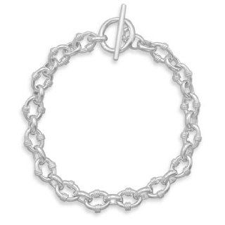 8" Oval Link with Rope Bracelet Jewelry